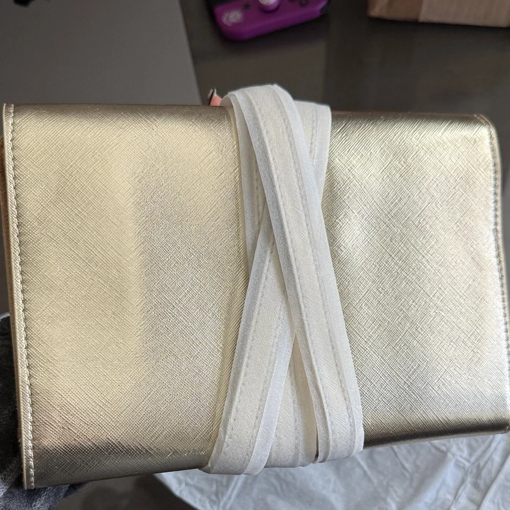 Neiman Marcus Gold Jewelry organize Clutch /Case NEW
